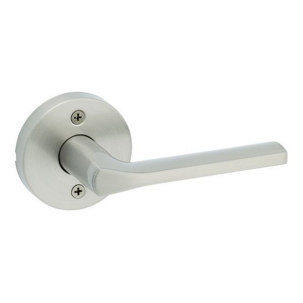 Lisbon Lever with Round Rose Half Dummy Satin Nickel Finish, Kwikset, Mfr#: 788LSLRDT-15